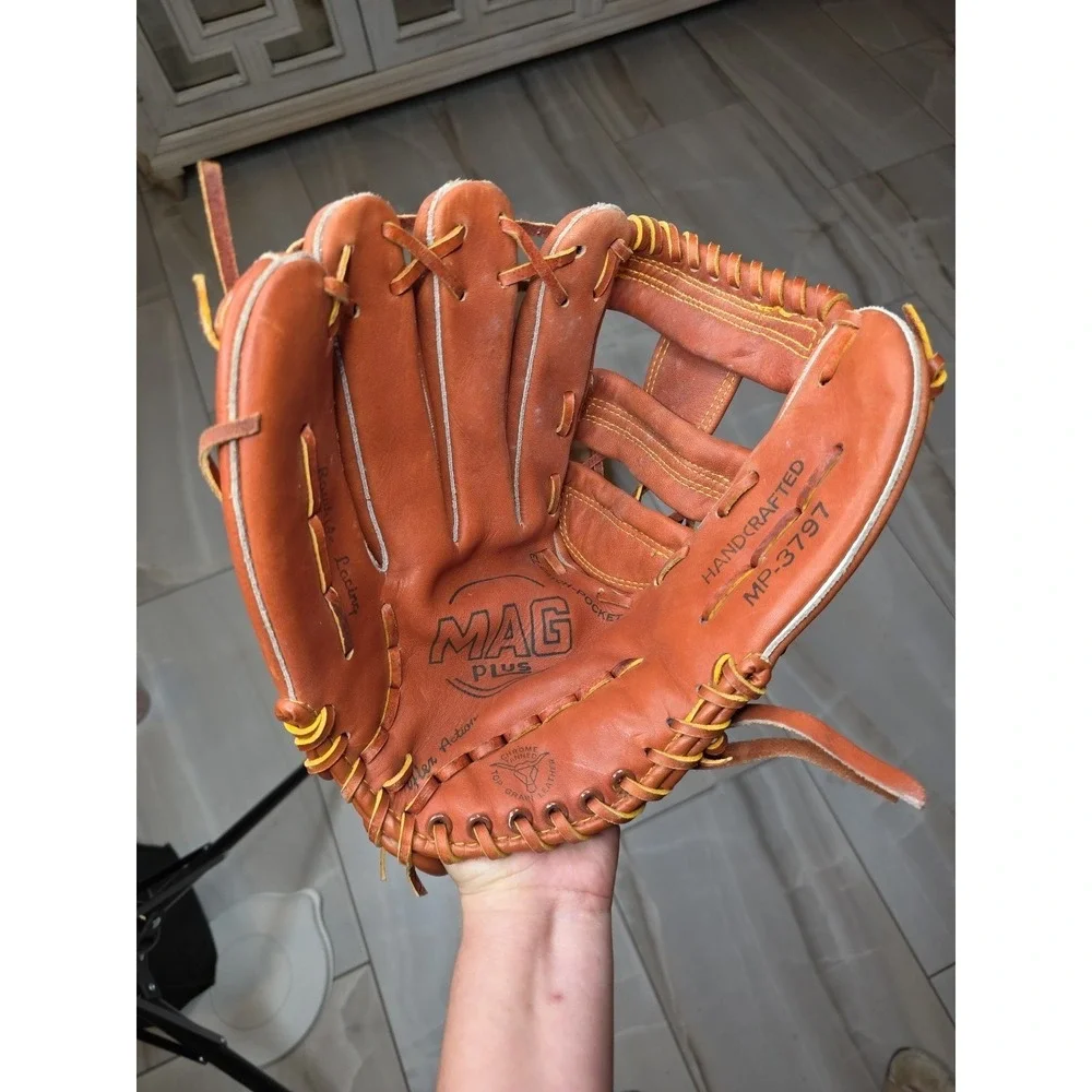 Mag Plus Mp3797 Cow Hide Adult Baseball‎ Glove Right Handed Player D1